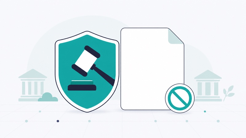 Illustration of a gavel and a document representing Australian interactive gambling law